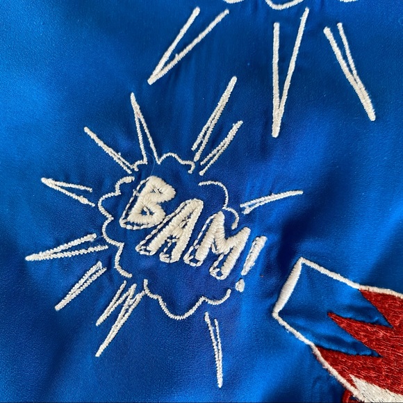 OshKosh B’Gosh Red, white, and blue vintage-style bomber jacket, 18 mos. - Picture 4 of 11